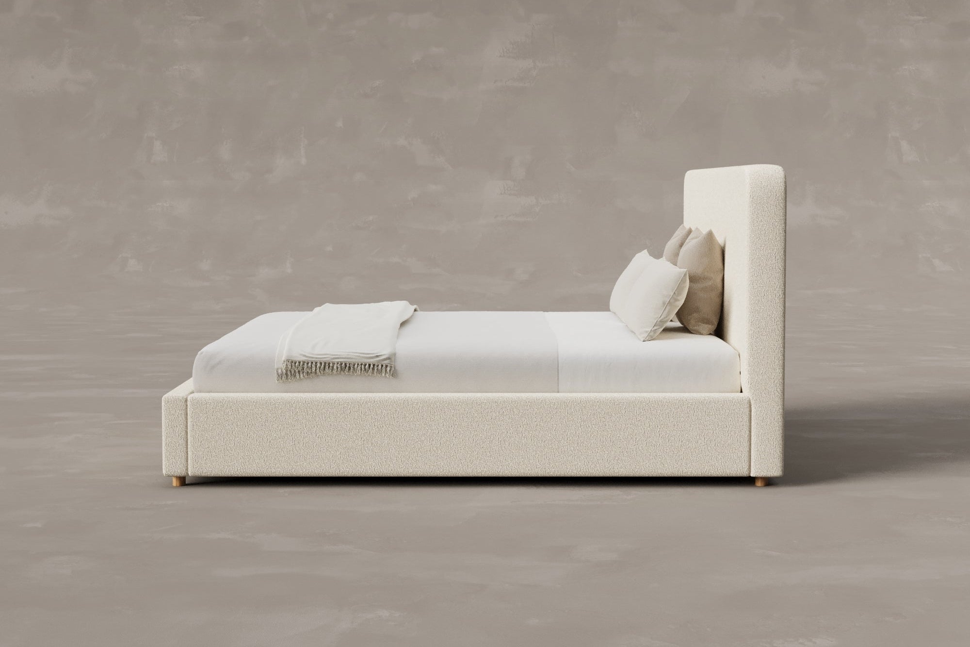 CHORUS Bouclé Bed with Storage