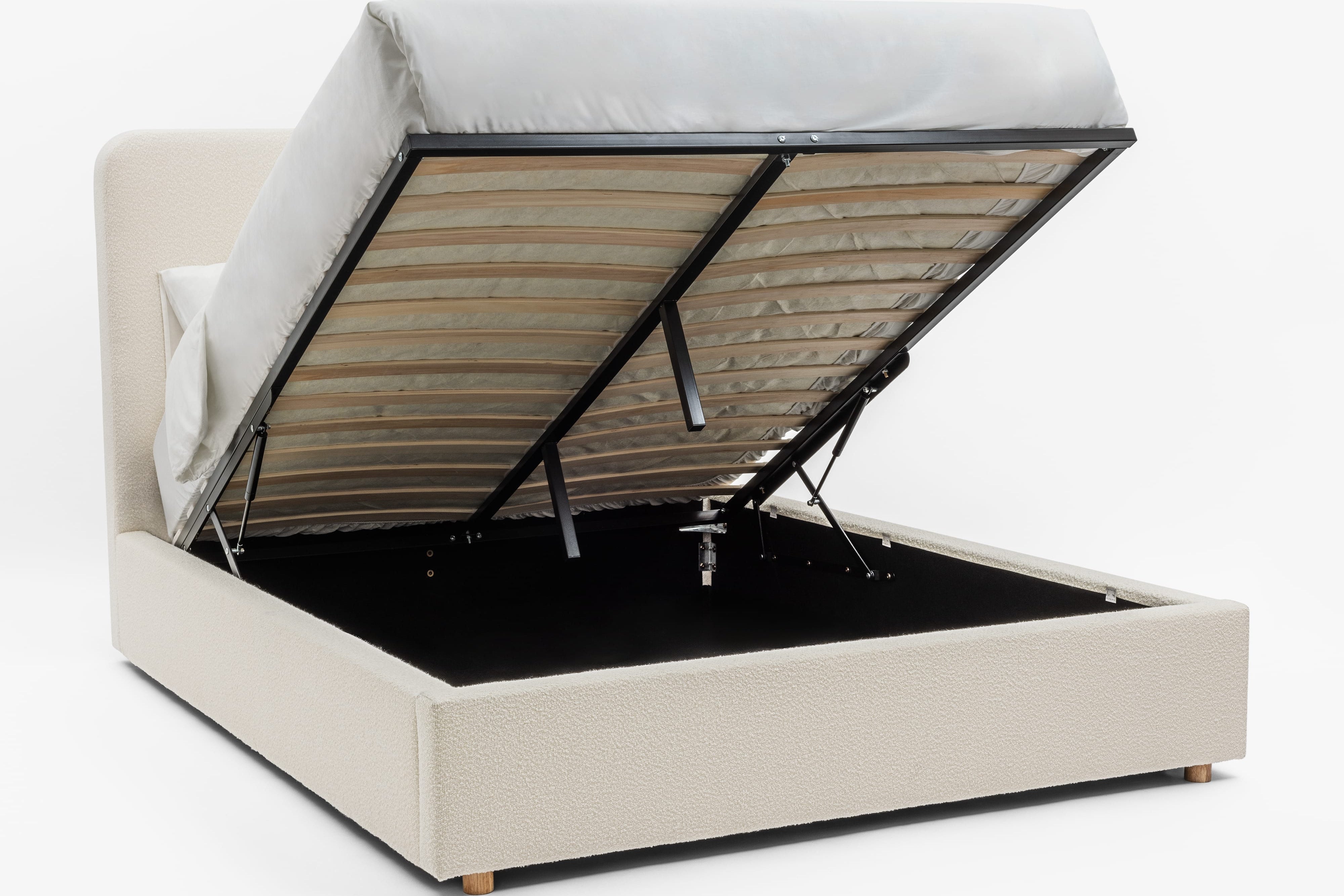 CHORUS Bouclé Bed with Storage