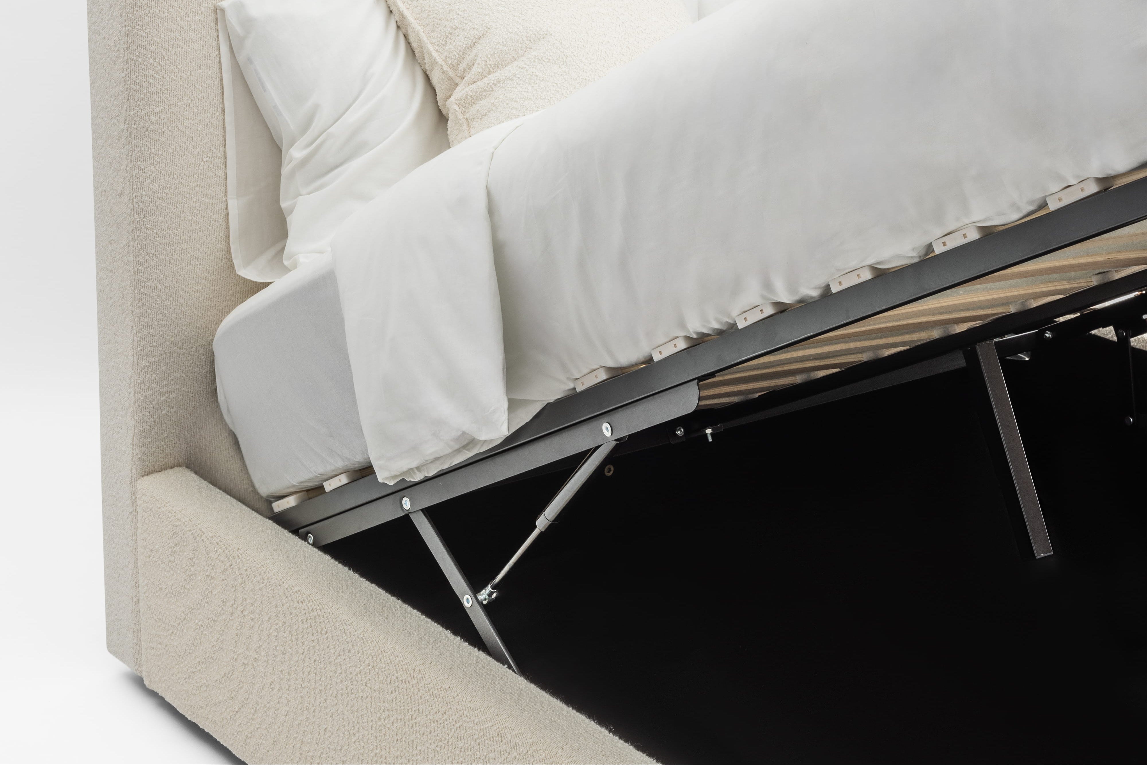 CHORUS Bouclé Bed with Storage