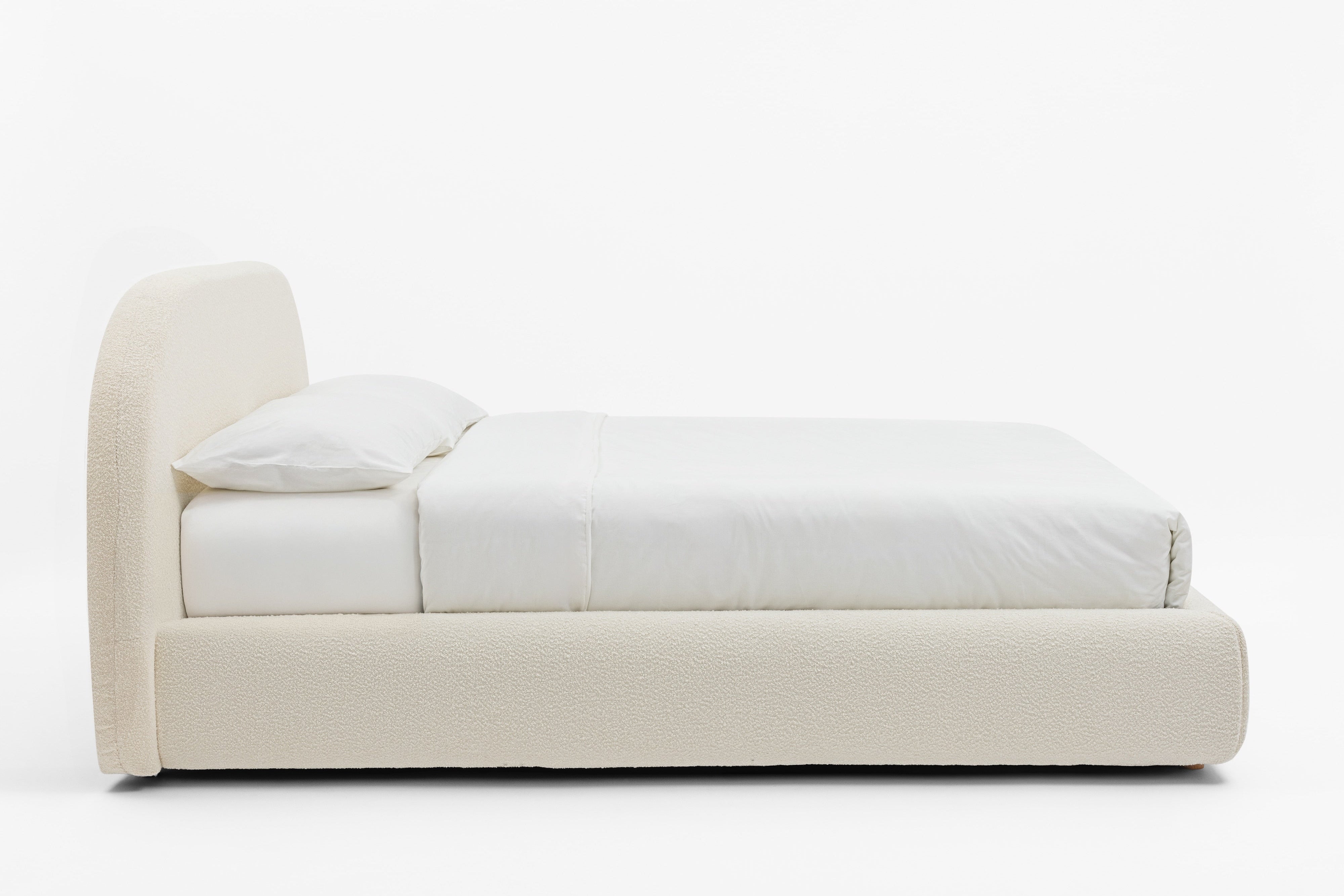 CLOUD Bouclé Bed with Storage