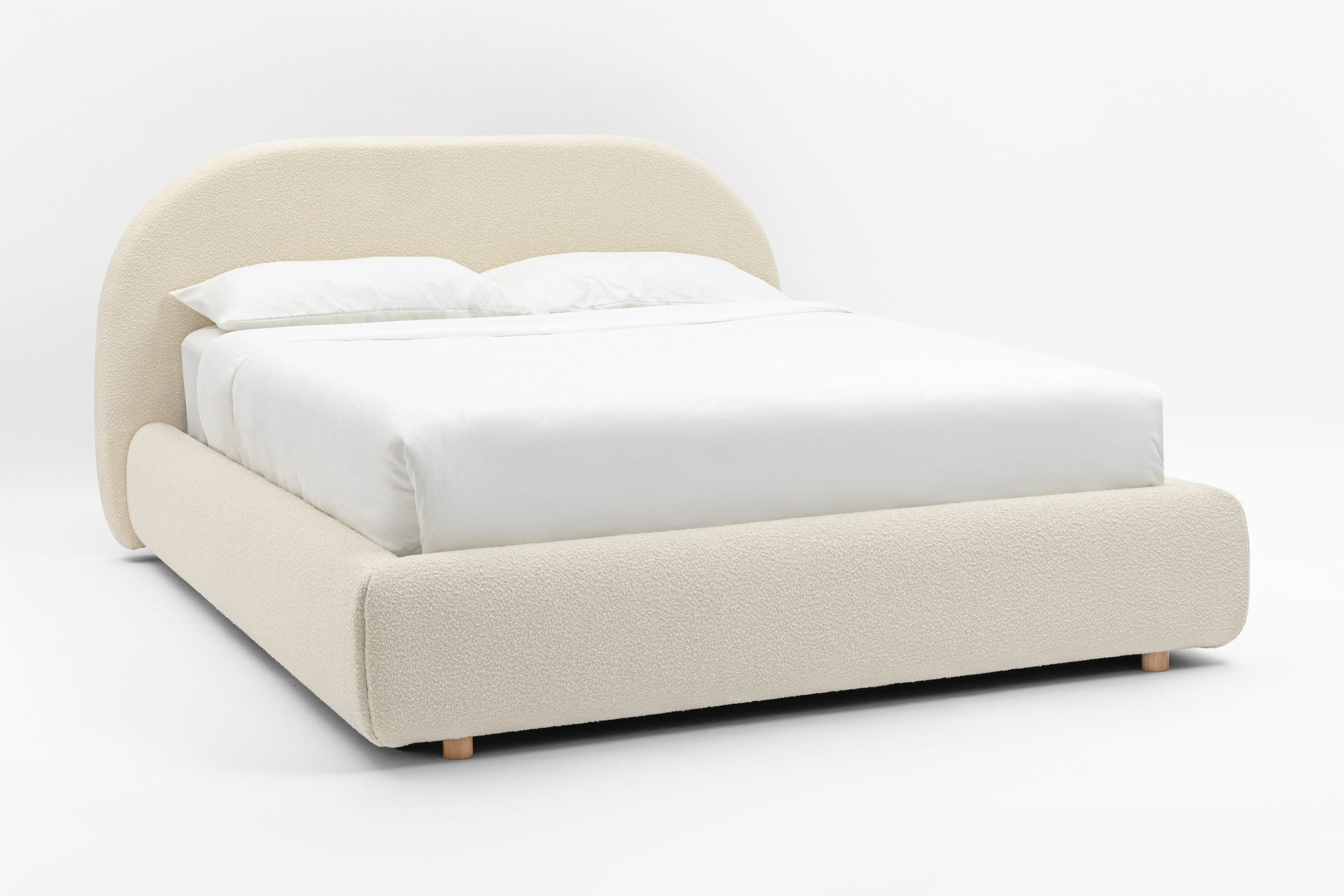 CLOUD Bouclé Bed with Storage