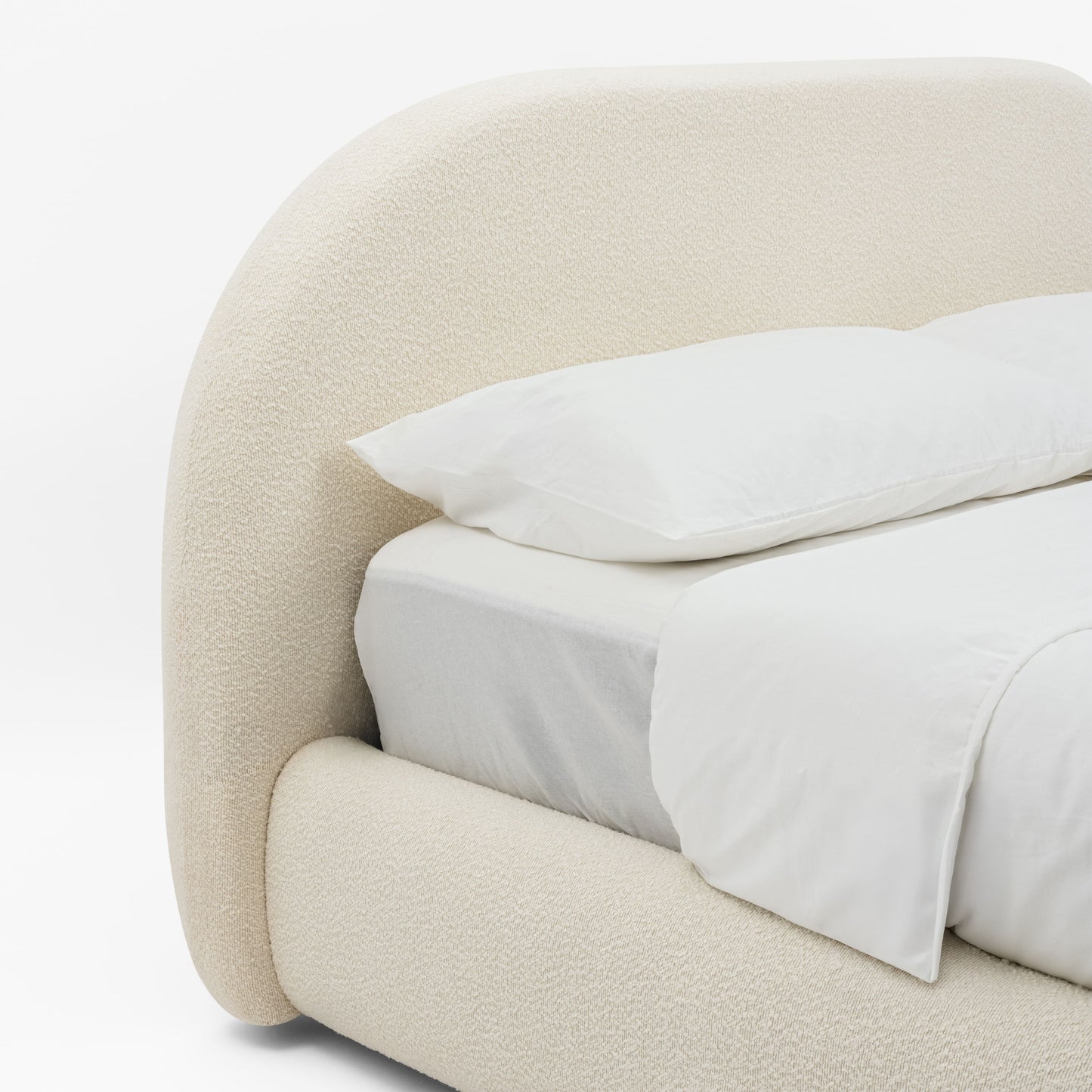 CLOUD Bouclé Bed with Storage