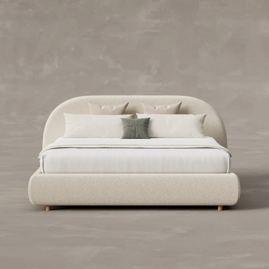 CLOUD Bouclé Bed with Storage