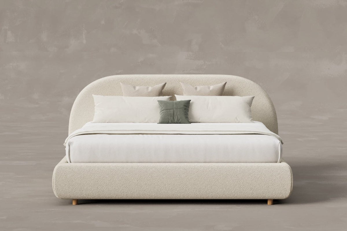 CLOUD Bouclé Bed with Storage