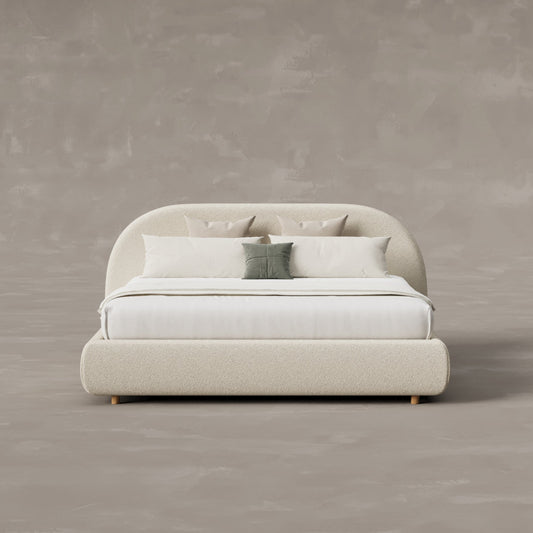 CLOUD Bouclé Bed with Storage