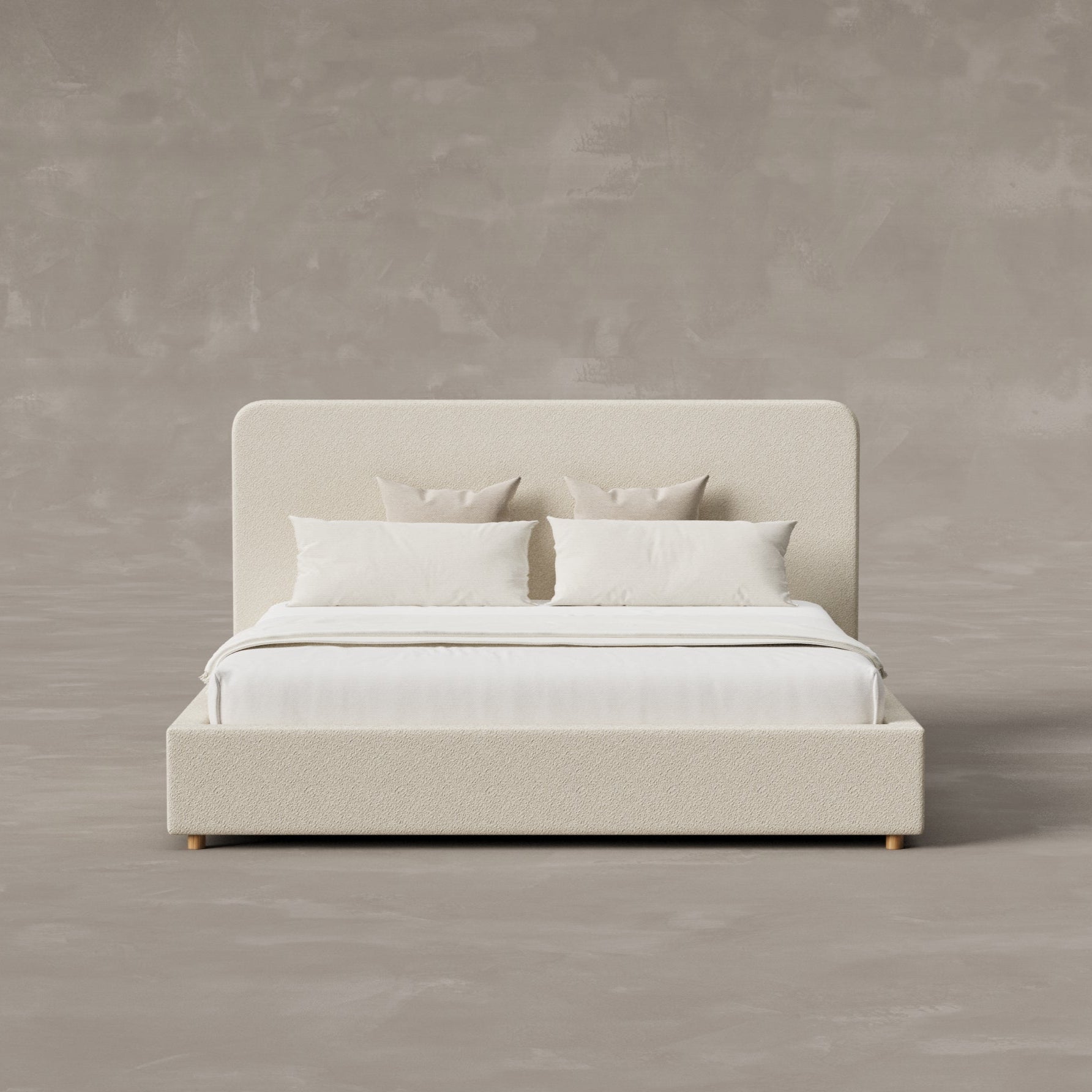 CHORUS Bouclé Bed with Storage