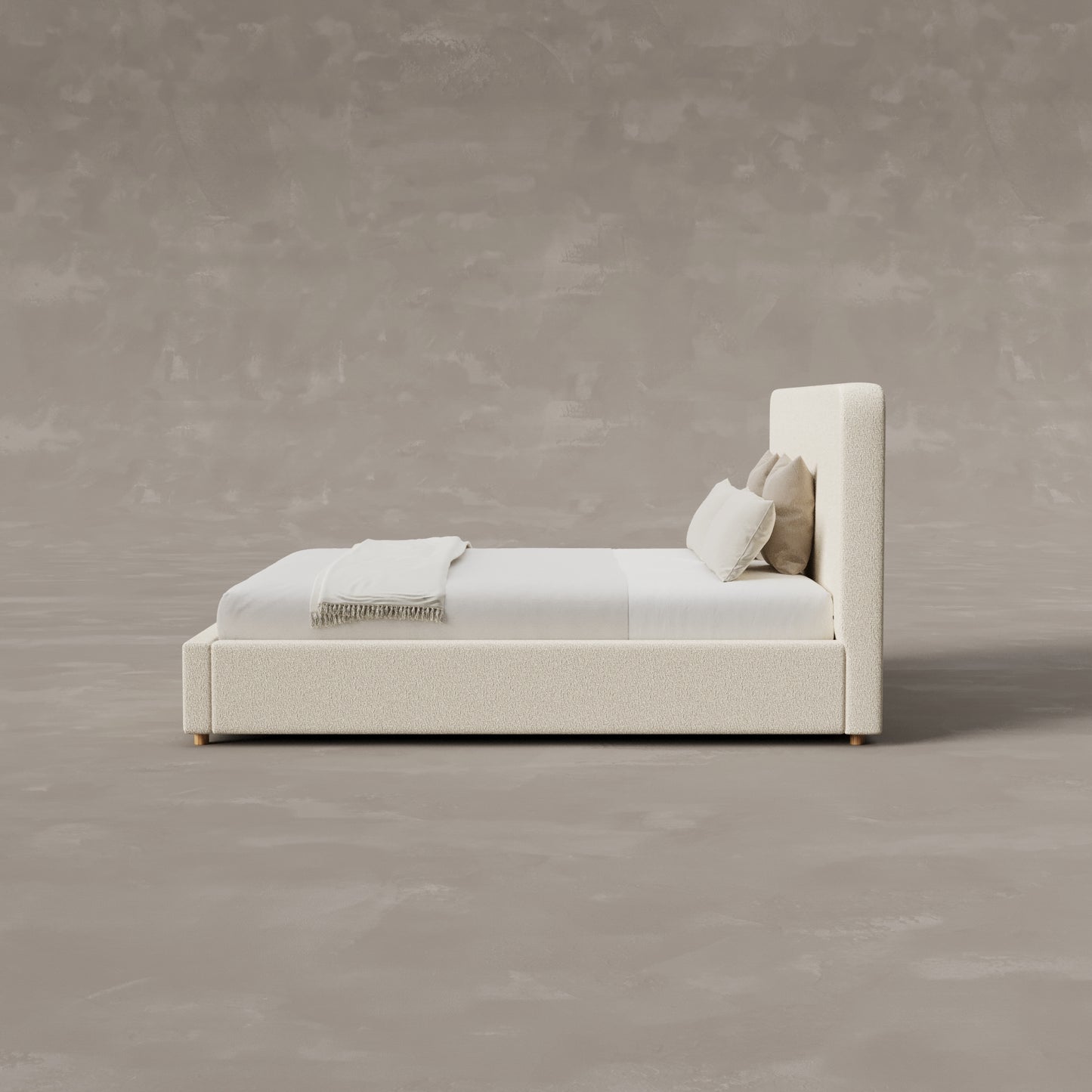 CHORUS Bouclé Bed with Storage