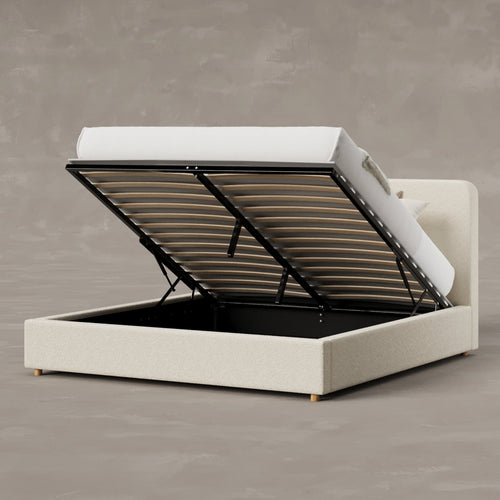 CHORUS Bouclé Bed with Storage - Secondary Image