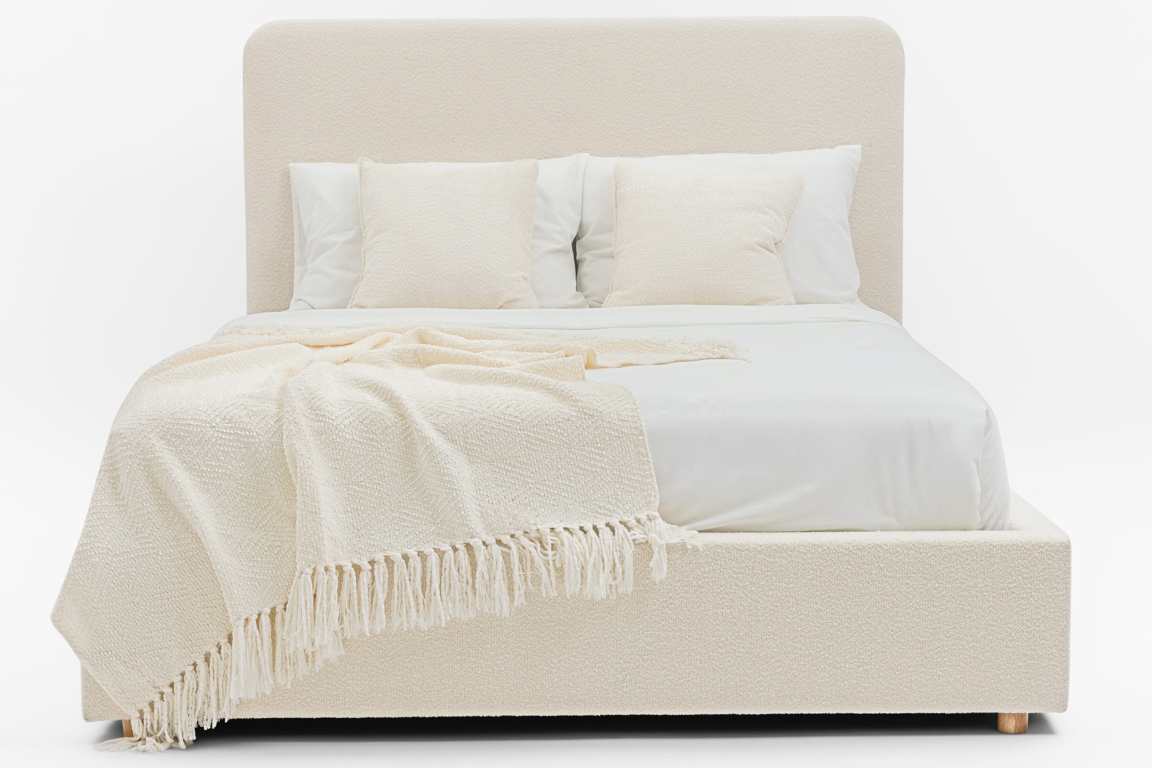 CHORUS Bouclé Bed with Storage