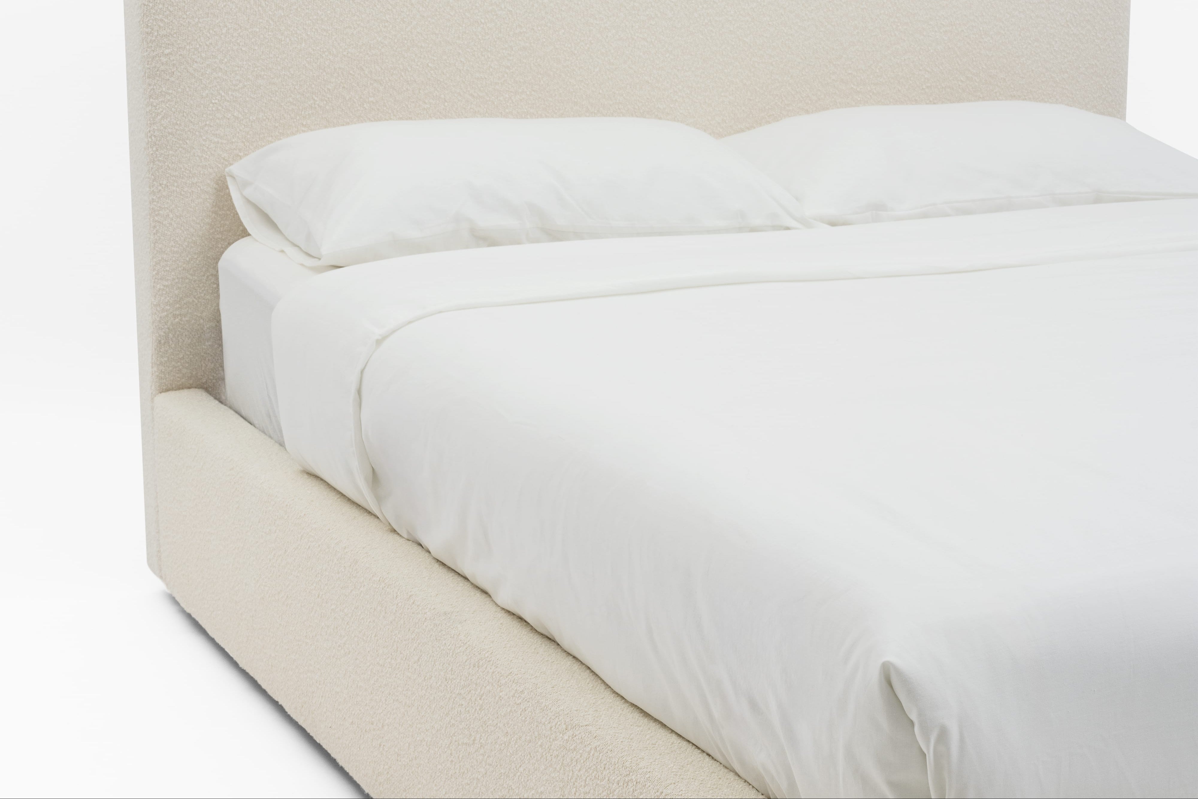 CHORUS Bouclé Bed with Storage