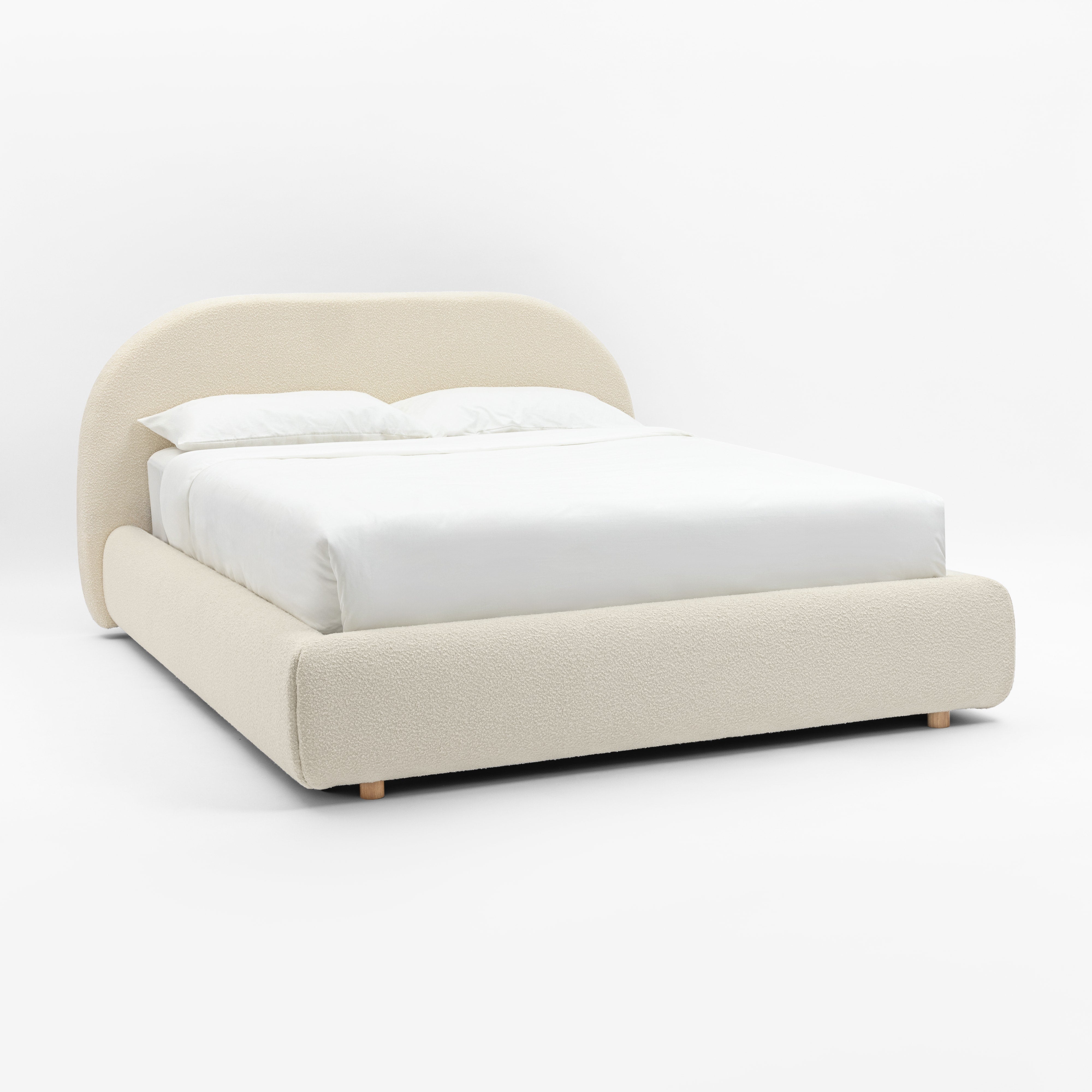 CLOUD Bouclé Bed with Storage