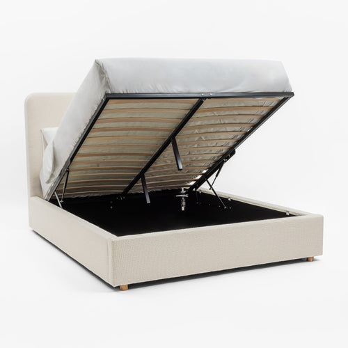 CHORUS Bouclé Bed with Storage - Secondary Image