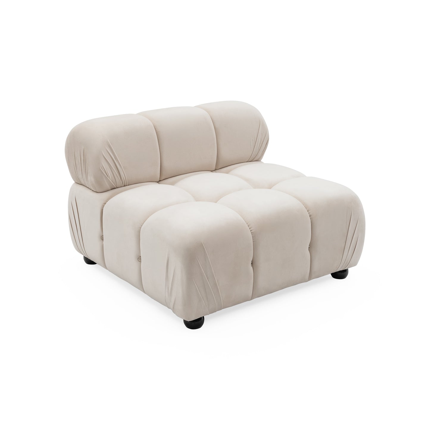 BELLA Accent Chair - Light Beige Velvet