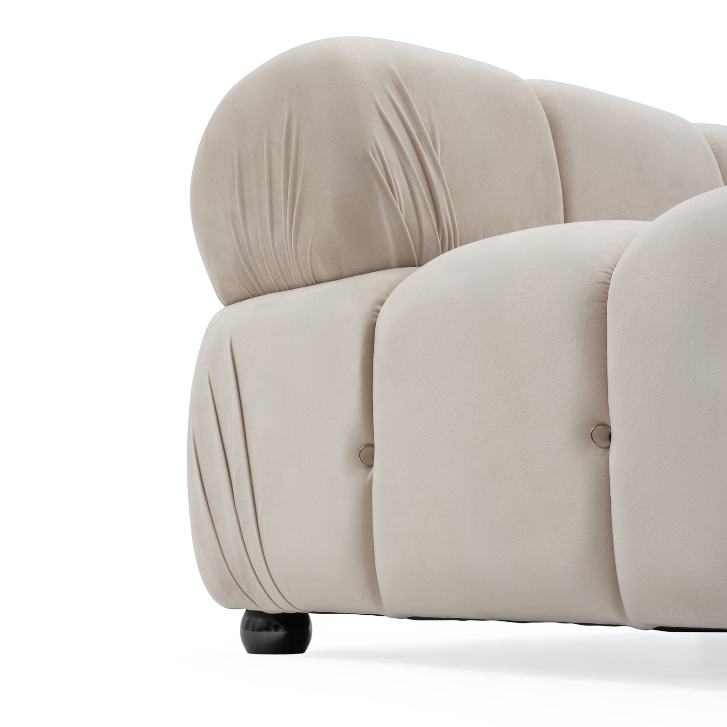BELLA Accent Chair - Light Beige Velvet