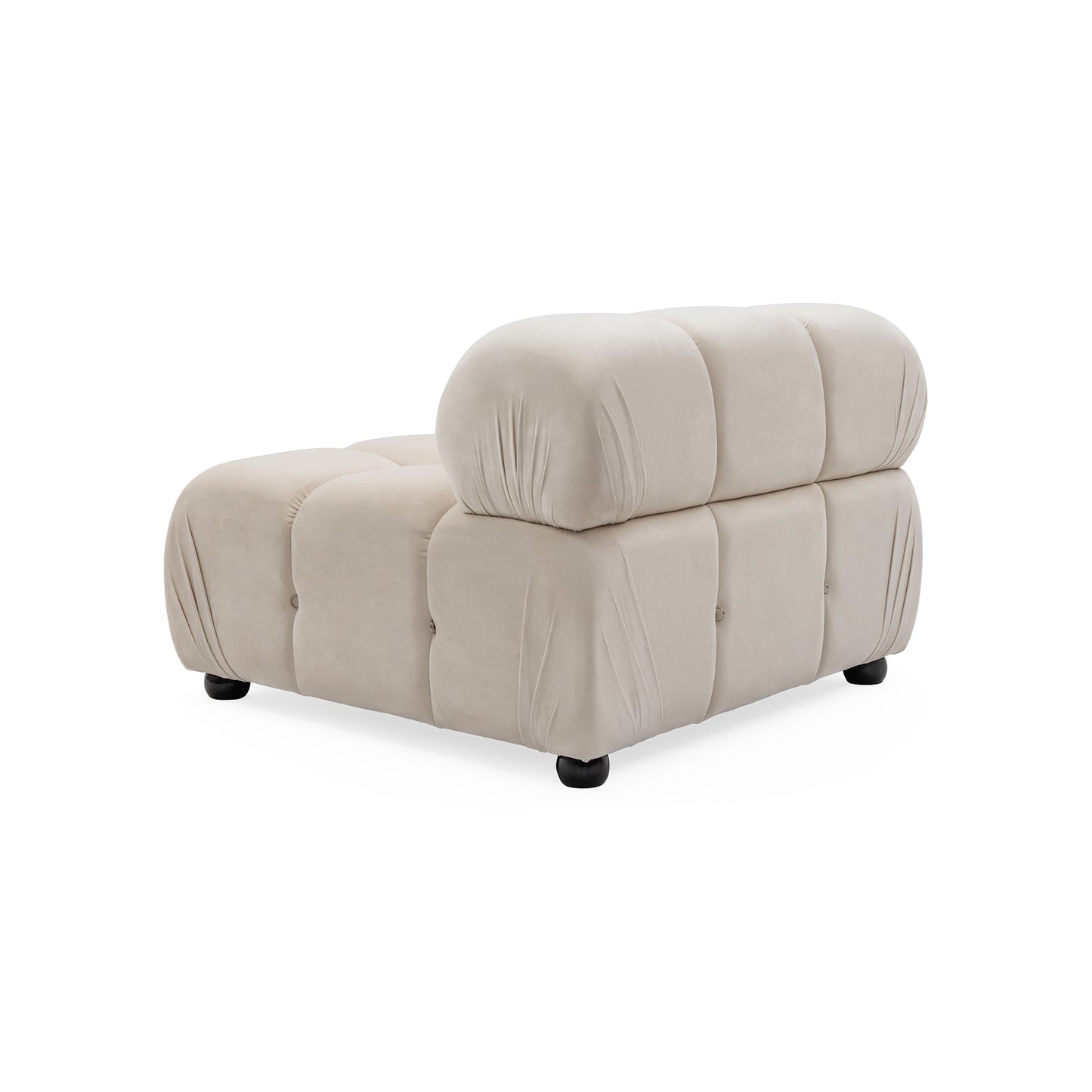 BELLA Accent Chair - Light Beige Velvet